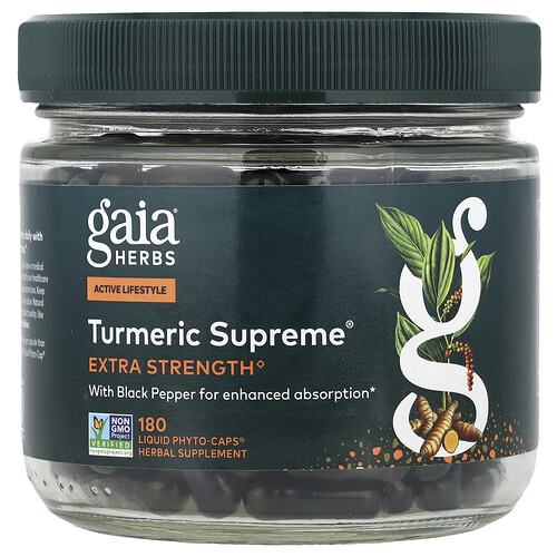 Gaia Herbs Turmeric Supreme®, 180 Liquid Phyto-Caps®