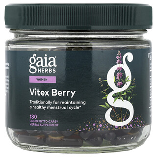 Gaia Herbs, Women, Vitex Berry, 180 Liquid Phyto-Caps® (500 mg per Capsules)