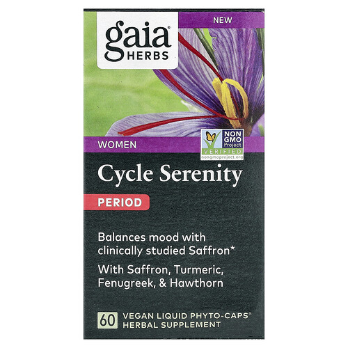 Gaia Herbs, Women, Cycle Serenity, Period, 60 vegane flüssige Phyto-Caps®