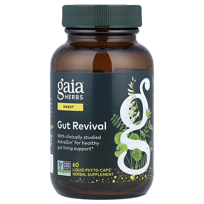 Gaia Herbs, Refuerzo intestinal, 60 cápsulas Phyto-Caps líquidas