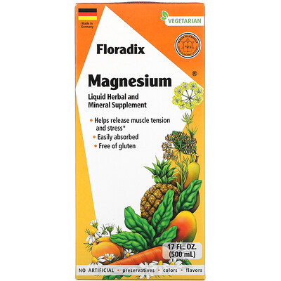 Gaia Herbs Floradix, Magnesium, 17 fl oz (500 ml)