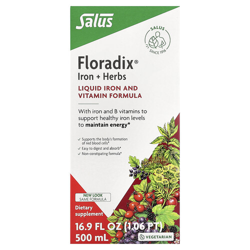 Floradix Iron + Herbs Vitamin | 16.9 fl oz Liquid