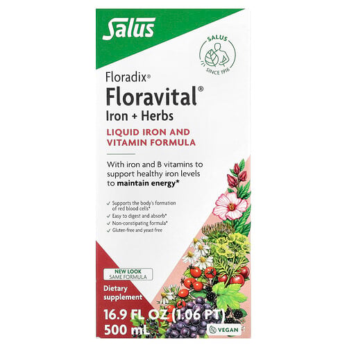 Floravital Iron + Herbs Yeast-Free by Salus - 17 Fluid Ounces
