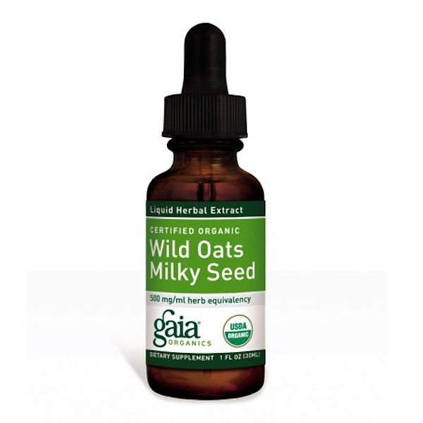 Gaia Herbs, Certified Organic Wild Oats Milky Seed, 1 fl oz (30 ml)