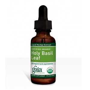 Отзывы о Гайа Хербс, Certified Organic Holy Basil Leaf, 1 fl oz (30 ml)
