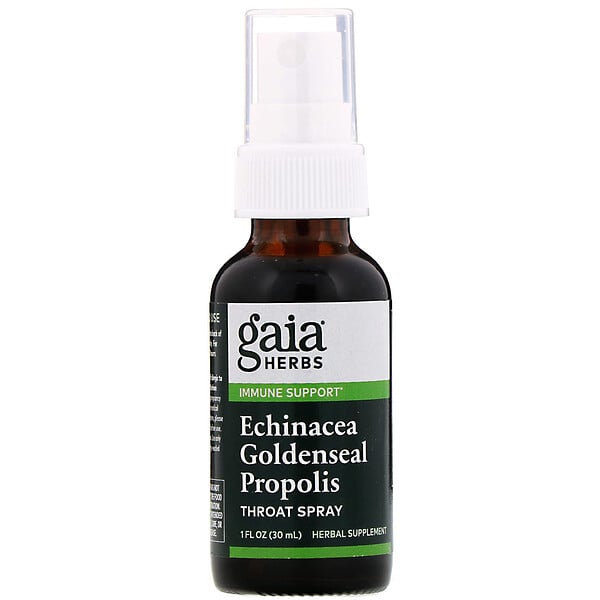 Gaia Herbs, Echinacea Goldenseal Propolis, Throat Spray, 1 fl oz (30 ml)
