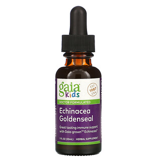Gaia Herbs, Kids, Equinácea e Goldenseal, 30 ml (1 fl oz)