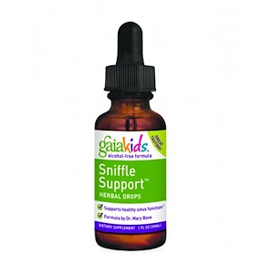Gaia Herbs, Sniffle Support, травяные капли, безалкогольная формула 1 жидких унции (30 мл)