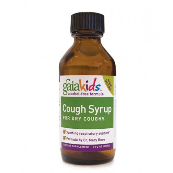 Gaia Herbs, Kids, Cough Syrup, Ginger/Loquat Syrup, Alcohol Free, 2 fl
