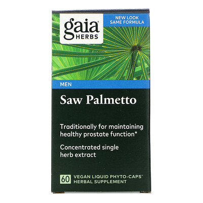 Gaia Herbs сереноя, для мужчин, 60 веганских капсул Liquid Phyto-Caps