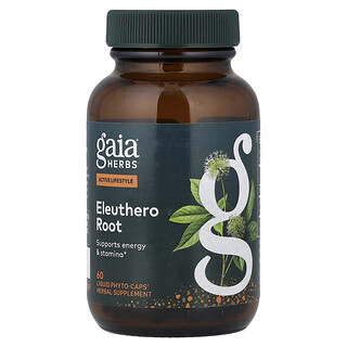 Gaia Herbs, Raíz de ginseng siberiano, 60 cápsulas Phyto-Caps® líquidas (277 mg por cápsula)