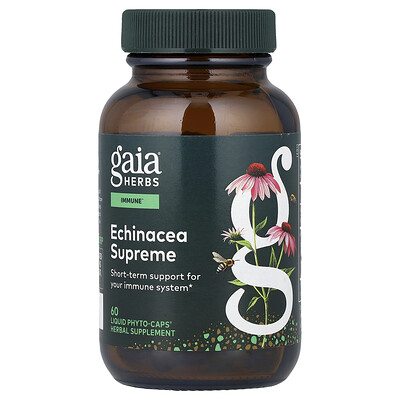 Gaia Herbs, Equinácea suprema, 60 fitocápsulas Liquid Phyto-Caps®