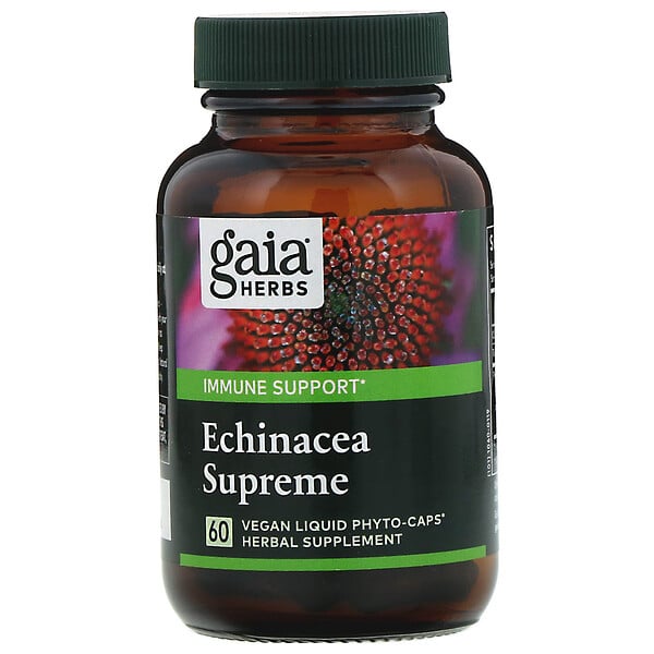 Gaia Herbs, Echinacea Supreme, Echinacea, 60 vegane Liquid Phyto-Caps