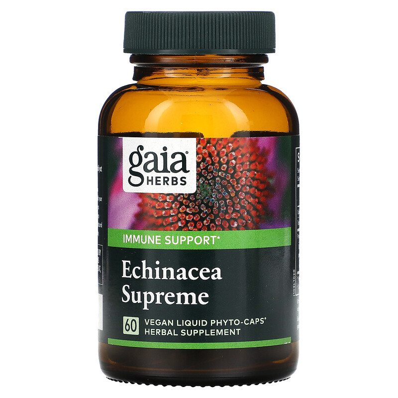 Gaia Herbs, Echinacea Supreme, 60 Vegan Liquid PhytoCaps