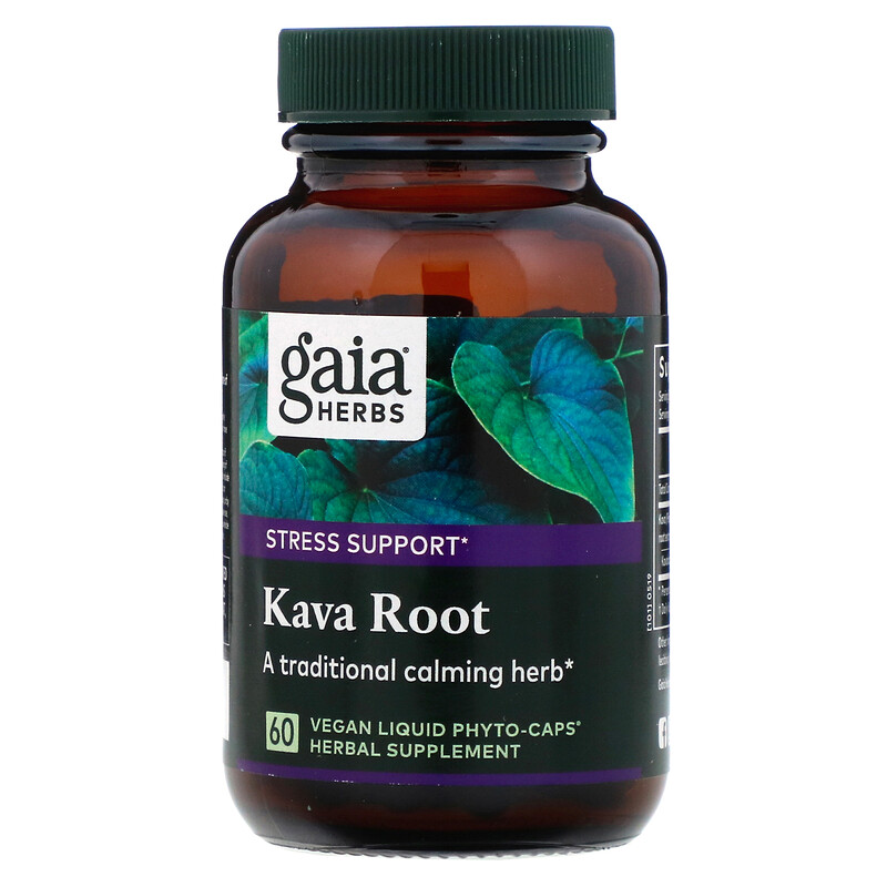 Gaia Herbs, Kava Root, 60 Vegan Liquid PhytoCaps iHerb