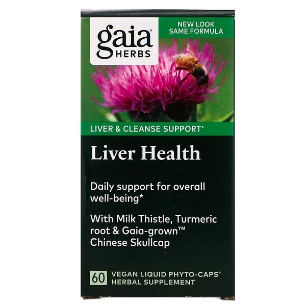 Gaia Herbs‏, Liver Health, 60 Vegan Liquid Phyto-Caps