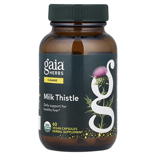 Gaia Herbs, Cardo mariano, 60 cápsulas veganas (250 mg por cápsula)