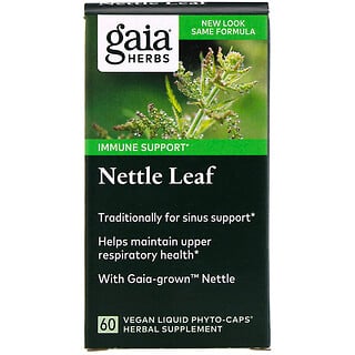Gaia Herbs, Nettle Leaf, Brennnesselblatt, 60 vegane, mit Flüssigkeit gefüllte Phyto-Kapseln