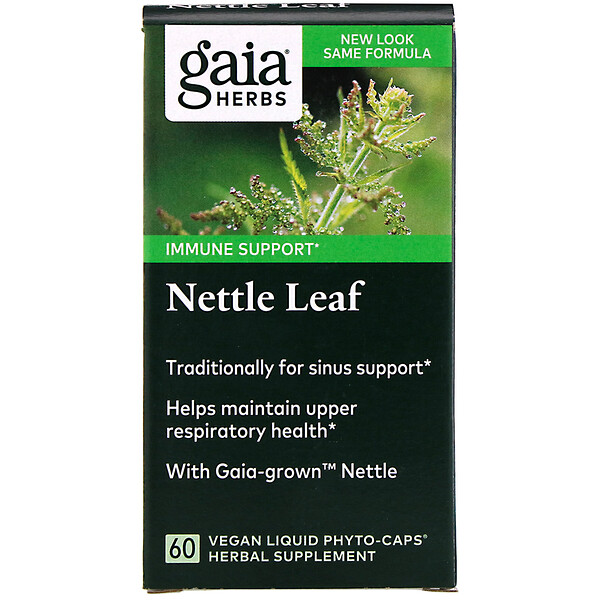 Gaia Herbs, Листья крапивы, 60 веганских капсул Liquid Phyto-Caps