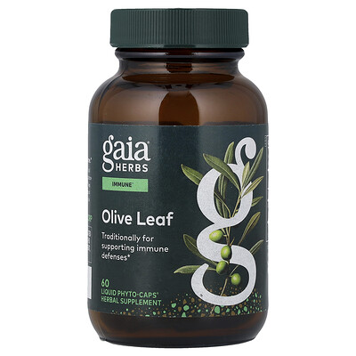 Gaia Herbs, Hoja de olivo, 60 cápsulas Phyto-Caps® con contenido líquido (680 mg por cápsula)