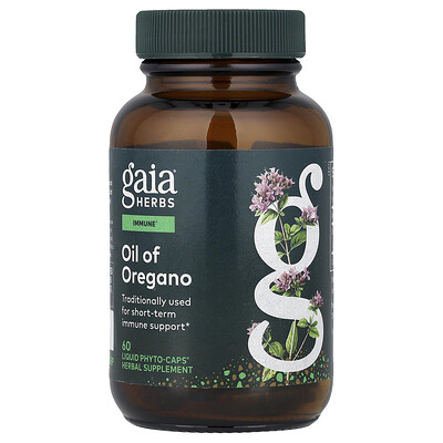 Gaia Herbs, Aceite de orégano, 60 fitocápsulas líquidas Liquid Phyto-Caps®
