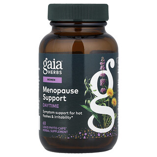 Gaia Herbs, Women, Menopause Support, Daytime, 60 Liquid Phyto-Caps®