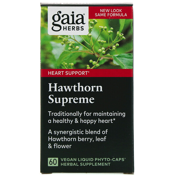 Gaia Herbs, Hawthorn Supreme, 60 Vegetarisch Flüssiges Phyto-Kapseln