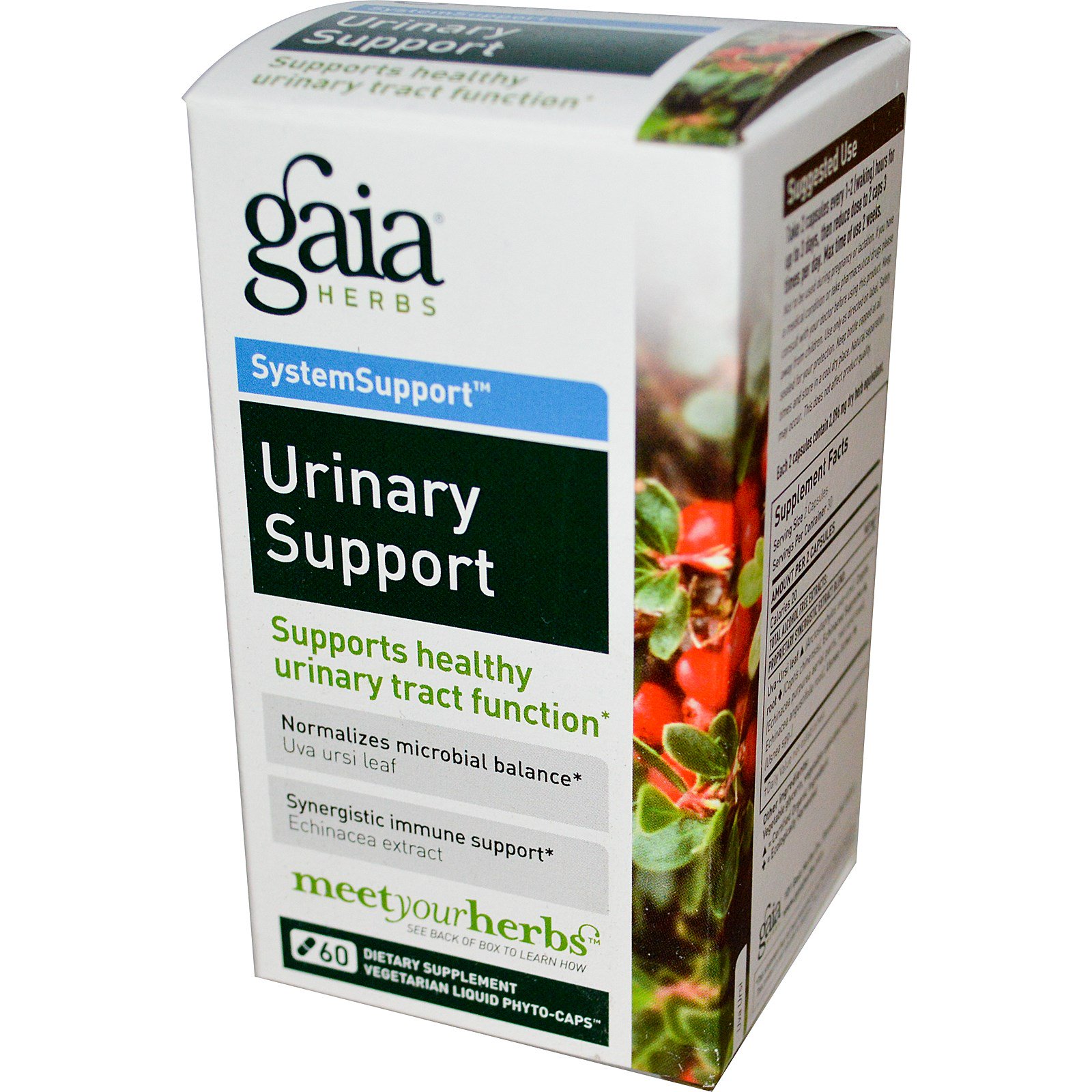 Gaia Herbs, SystemSupport, Urinary Support, 60 Vegetarian Liquid Phyto
