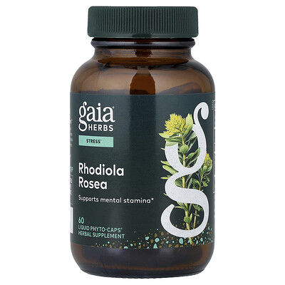 Gaia Herbs, Rhodiola rosea, 60 fitocápsulas Liquid Phyto-Caps®