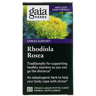 Gaia Herbs Rhodiola Rosea, 60 растительных капсул с жидкостью
