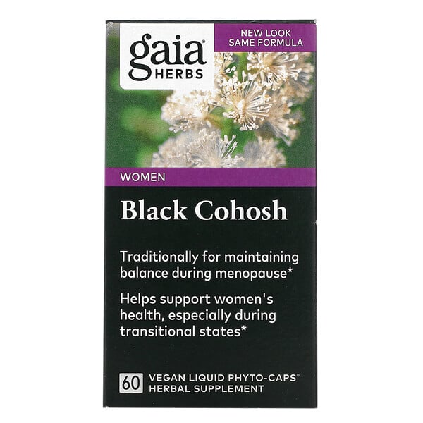 Gaia Herbs‏, Single Herbs, Black Cohosh, 60 Vegan Liquid Phyto-Caps