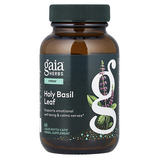 Gaia Herbs, Hoja de albahaca morada, 60 Phyto-Caps® con contenido líquido