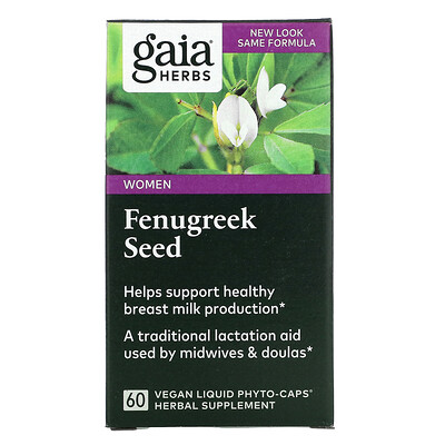 Gaia Herbs Fenugreek Seed, 60 Vegetarian Liquid Phyto-Caps
