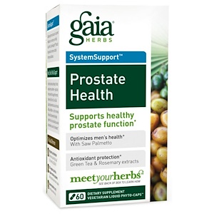 Gaia Herbs, Здоровье простаты, 60 жидких вегетарианских фито-капсул