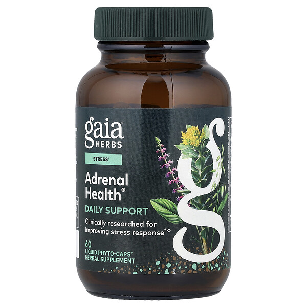 Gaia Herbs Adrenal Health®, Daily Support, 60 Liquid Phyto-Caps®