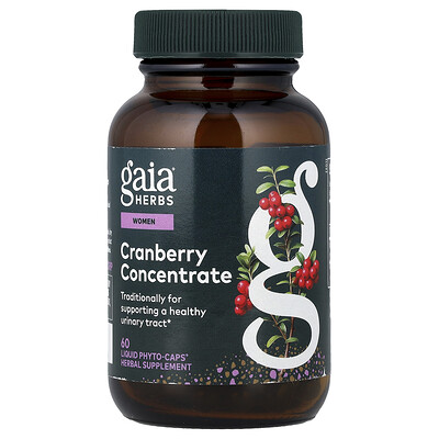 Gaia Herbs, Concentrado de arándano rojo para mujeres, 60 cápsulas Phyto-Caps® líquidas (420 mg por cápsula)