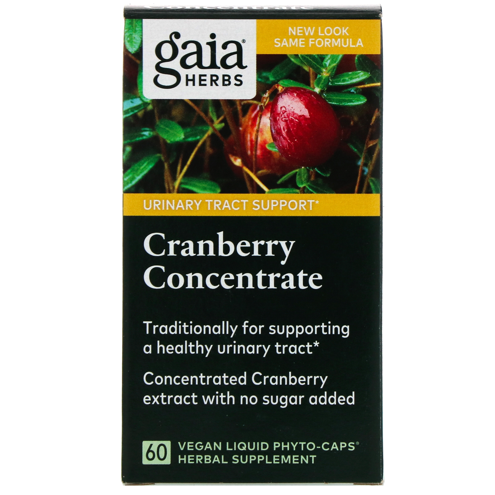 Gaia Herbs 蔓越莓濃縮液 60 粒純素液體植物膠囊 Iherb