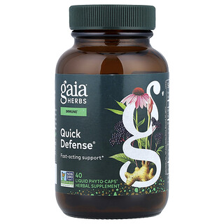 Gaia Herbs, Quick Defense, 40 wegańskich płynnych fito-kapsułek