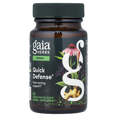 Photos - Vitamins & Minerals Gaia Herbs, Quick Defense®, 20 Liquid Phyto-Caps® GAI-40361