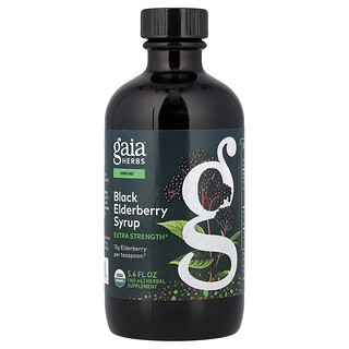 Gaia Herbs, 블랙 엘더베리 시럽, 160ml(5.4fl oz)