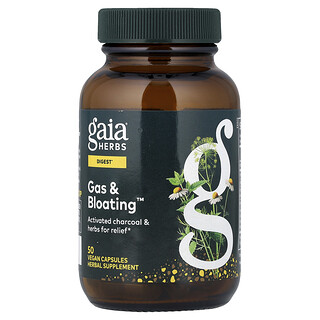غايا هربس‏, ™ Gas & Bloating ، 50 كبسولة نباتية