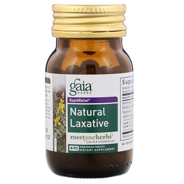 Gaia Herbs, Rapid Relief, Natural Laxative, 90 Tablets