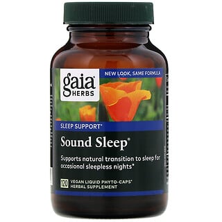 Gaia Herbs, Sound Sleep, 120 Fitocápsulas Líquidas Veganas