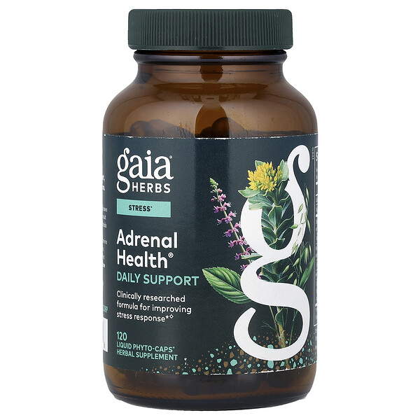 Gaia Herbs Adrenal Health®, Daily Support, 120 Liquid Phyto-Caps®