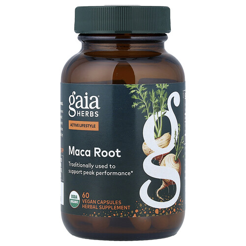 Gaia Herbs Maca Root, 60 Vegan Capsules (500 mg per Capsule)