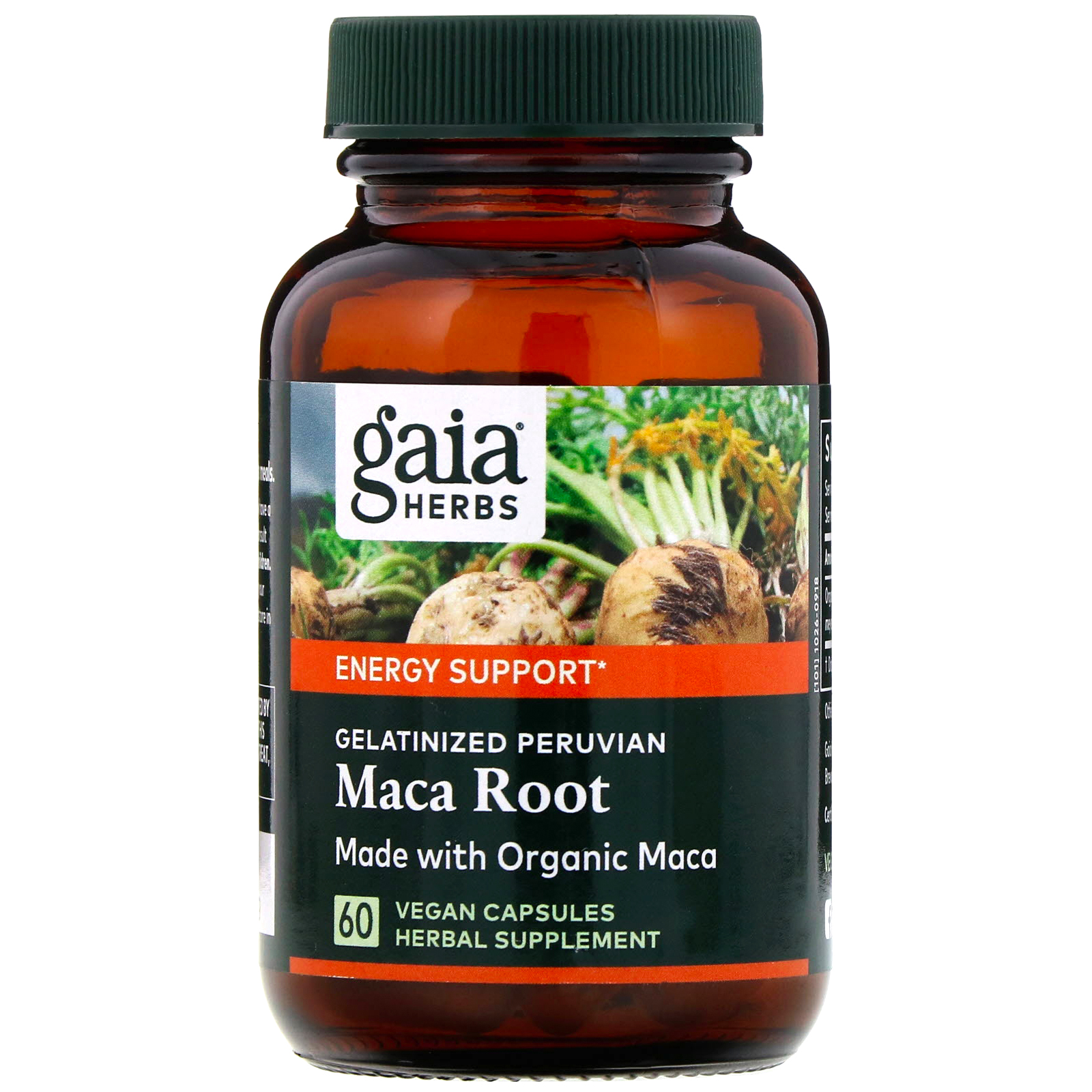 Gaia Herbs, 젤라틴화 페루비안 마카 뿌리, 60식물성 캡슐