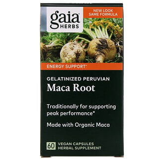 Gaia Herbs, Gelierte Maca-Wurzel aus Peru, 60 vegane Kapseln