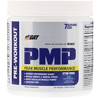 PMP, перед тренировкой, пиковая эффективность мышц, голубая малина, 59,5 г - изображение