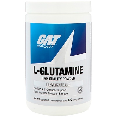 GAT L-Glutamine, High Quality Powder, Unflavored, 17.6 oz (500 g)