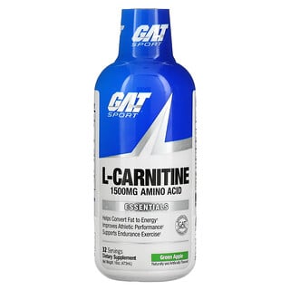 GAT, L-carnitina, Aminoácido, Forma libre, Manzana verde, 473 ml (16 oz)